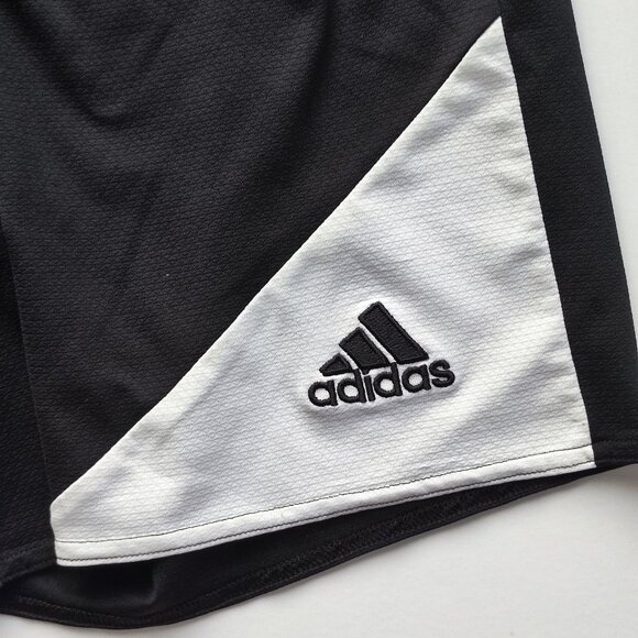 Adidas ClimaLite athletic short youth size M black white lightweight - Picture 5 of 14